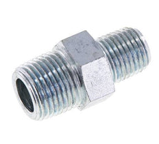 Embout double en acier zingué 1/4'' NPT x 3/8'' NPT 210 Bar - Hydraulique