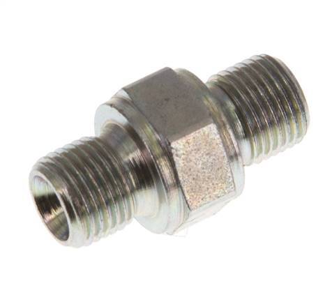 G 1/8'' Zinc plated Steel Double Nipple 400 Bar - Hydraulic [5 Pieces]