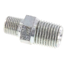 1/8'' NPT x 1/4'' NPT Zinc plated Steel Double Nipple 375 Bar - Hydraulic [2 Pieces]