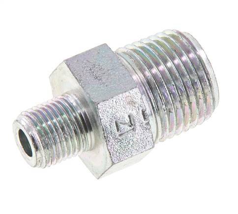 Embout double en acier zingué 1/8'' NPT x 3/8'' NPT 210 Bar - Hydraulique