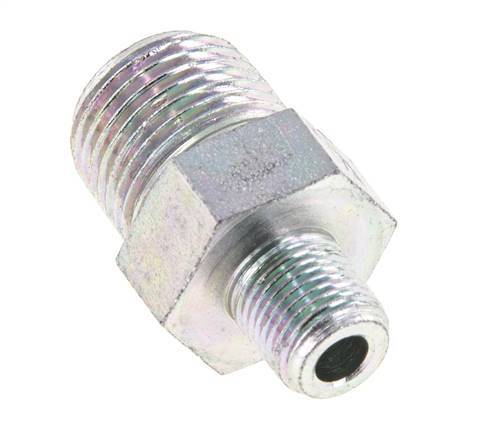 Embout double en acier zingué 1/8'' NPT x 3/8'' NPT 210 Bar - Hydraulique