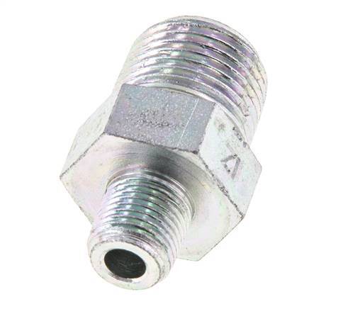 Embout double en acier zingué 1/8'' NPT x 3/8'' NPT 210 Bar - Hydraulique