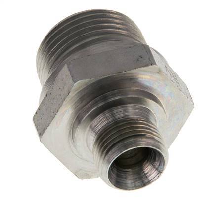 Mamelon double en acier zingué G 3/4'' x G 3/8'' 400 Bar - Hydraulique