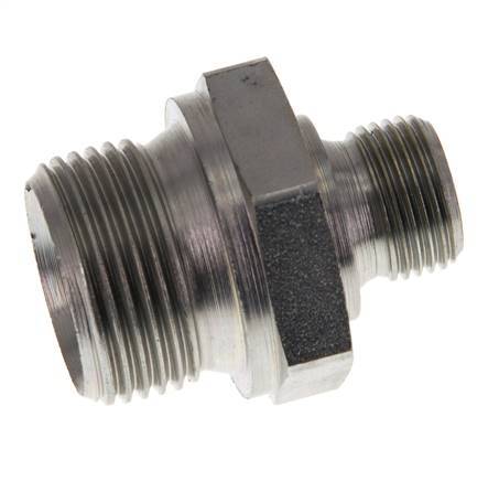 Mamelon double en acier zingué G 3/4'' x G 3/8'' 400 Bar - Hydraulique