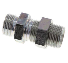 G 3/4'' Bulkhead en acier zingué Double mamelon 325 Bar - Hydraulique