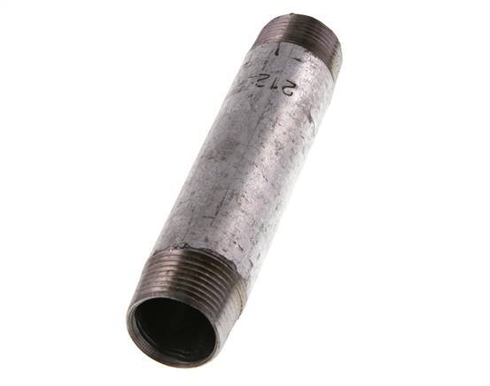 R 3/4'' Zinc plated Steel Double Pipe Nipple 50 Bar DIN 2982 - 120mm [5 Pieces]