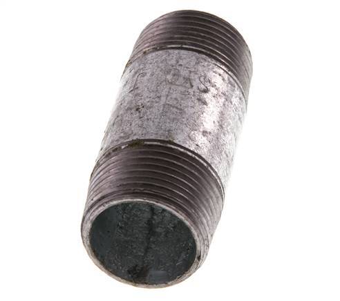 R 3/4'' Zinc plated Steel Double Pipe Nipple 50 Bar DIN 2982 - 60mm [10 Pieces]