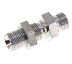 G 3/8'' Zinc plated Steel Bulkhead Double nipple 325 Bar - Hydraulic