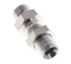 G 3/8'' Zinc plated Steel Bulkhead Double nipple 325 Bar - Hydraulic