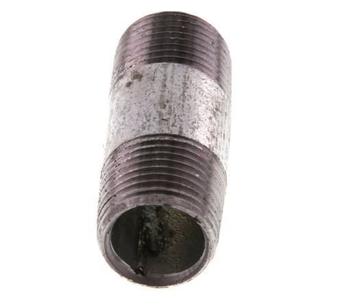 R 3/8'' Zinc plated Steel Double Pipe Nipple 50 Bar DIN 2982 - 40mm [5 Pieces]