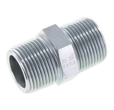 Mamelon double en acier zingué de 1'' NPT 140 Bar - Hydraulique