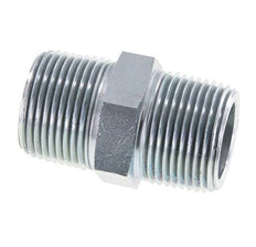 Mamelon double en acier zingué de 1'' NPT 140 Bar - Hydraulique