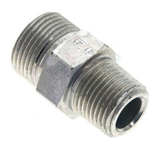 Embout double en acier zingué UNS 1''-14 x 1/2'' NPT ORFS 400 Bar - Hydraulique