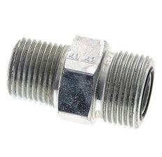 Embout double en acier zingué UNS 1''-14 x 1/2'' NPT ORFS 400 Bar - Hydraulique