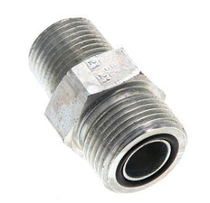 Embout double en acier zingué UNS 1''-14 x 1/2'' NPT ORFS 400 Bar - Hydraulique