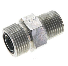 Embout double en acier zingué UNS 1''-14 x 1/2'' NPT ORFS 400 Bar - Hydraulique