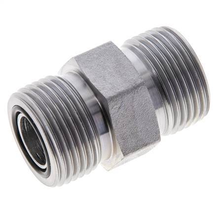 Embout double en acier zingué UNS 1''-14 ORFS 400 Bar - Hydraulique