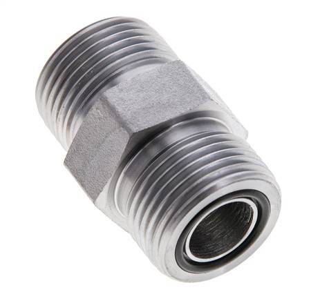 Embout double en acier zingué UNS 1''-14 ORFS 400 Bar - Hydraulique