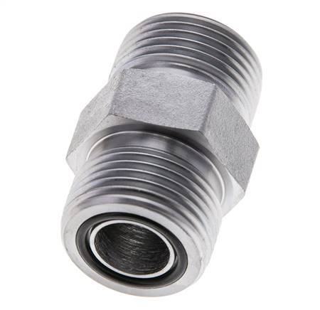Embout double en acier zingué UNS 1''-14 ORFS 400 Bar - Hydraulique