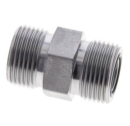Embout double en acier zingué UNS 1''-14 ORFS 400 Bar - Hydraulique