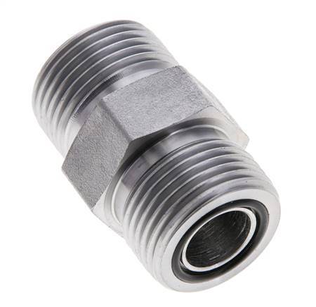 Embout double en acier zingué UNS 1''-14 ORFS 400 Bar - Hydraulique