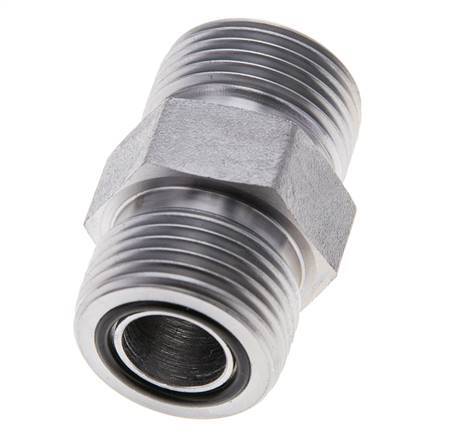 Embout double en acier zingué UNS 1''-14 ORFS 400 Bar - Hydraulique
