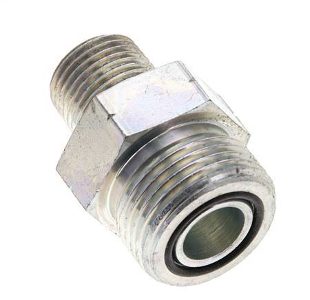 UN 1-3/16''-12 x 1/2'' NPT Embout double en acier zingué ORFS 400 Bar - Hydraulique
