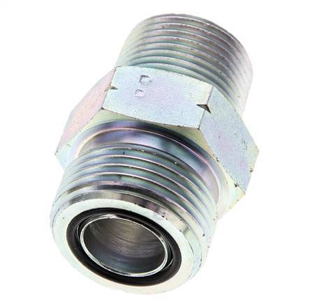 UN 1-3/16''-12 x 3/4'' NPT Embout double en acier zingué ORFS 400 Bar - Hydraulique