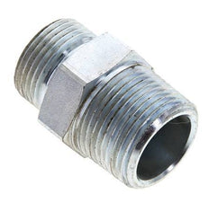UN 1-3/16''-12 x 1'' NPT Embout double en acier zingué ORFS 400 Bar - Hydraulique