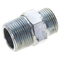 UN 1-3/16''-12 x 1'' NPT Embout double en acier zingué ORFS 400 Bar - Hydraulique