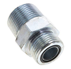 UN 1-3/16''-12 x 1'' NPT Embout double en acier zingué ORFS 400 Bar - Hydraulique