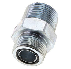UN 1-3/16''-12 x 1'' NPT Embout double en acier zingué ORFS 400 Bar - Hydraulique