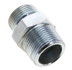 UN 1-3/16''-12 x 1'' NPT Embout double en acier zingué ORFS 400 Bar - Hydraulique