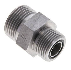 Embout double en acier zingué UN 1-3/16''-12 x UNS 1''-14 ORFS 400 Bar - Hydraulique