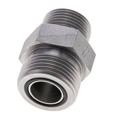 Embout double en acier zingué UN 1-3/16''-12 x UNS 1''-14 ORFS 400 Bar - Hydraulique