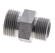 Embout double en acier zingué UN 1-3/16''-12 x UNS 1''-14 ORFS 400 Bar - Hydraulique