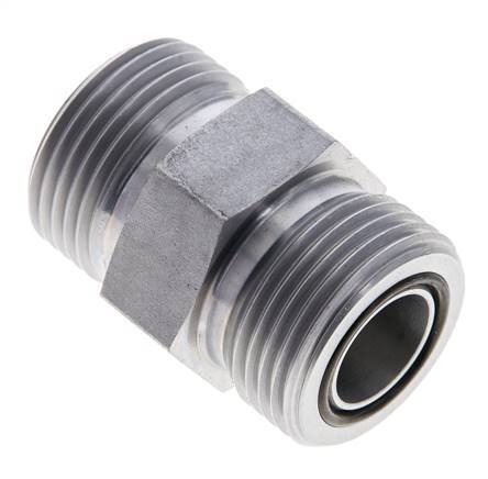 Embout double en acier zingué UN 1-3/16''-12 ORFS 400 Bar - Hydraulique