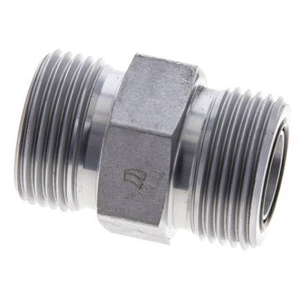 Embout double en acier zingué UN 1-3/16''-12 ORFS 400 Bar - Hydraulique