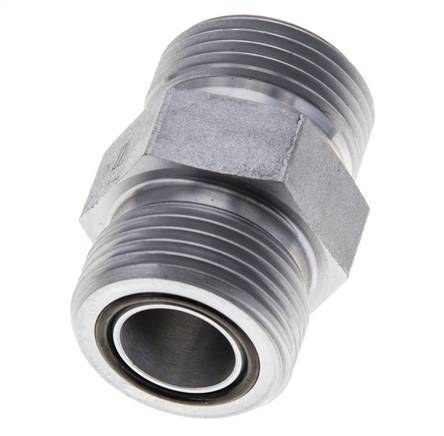 Embout double en acier zingué UN 1-3/16''-12 ORFS 400 Bar - Hydraulique