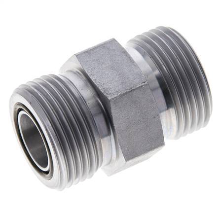 Embout double en acier zingué UN 1-3/16''-12 ORFS 400 Bar - Hydraulique