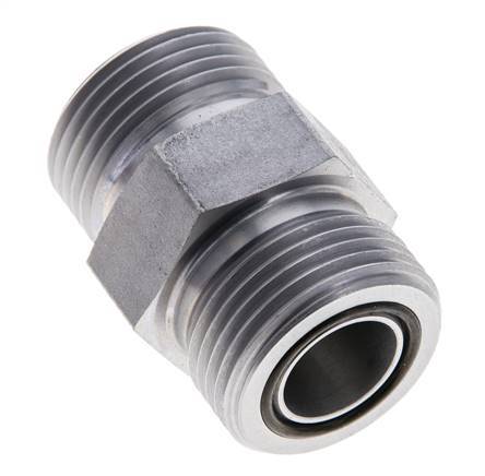 Embout double en acier zingué UN 1-3/16''-12 ORFS 400 Bar - Hydraulique