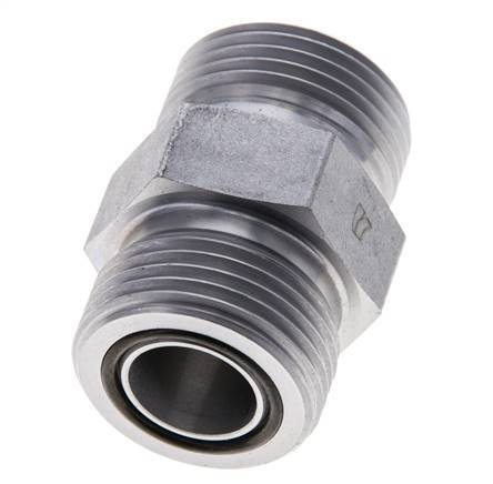 Embout double en acier zingué UN 1-3/16''-12 ORFS 400 Bar - Hydraulique