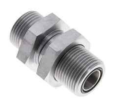 Raccord à cloison en acier galvanisé UN 1-3/16''-12 mâle ORFS 400 Bar - Hydraulique