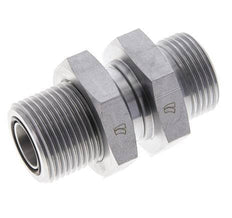 Raccord à cloison en acier galvanisé UN 1-3/16''-12 mâle ORFS 400 Bar - Hydraulique