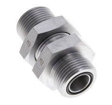 Raccord à cloison en acier galvanisé UN 1-3/16''-12 mâle ORFS 400 Bar - Hydraulique
