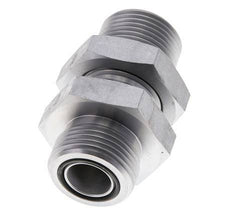 Raccord à cloison en acier galvanisé UN 1-3/16''-12 mâle ORFS 400 Bar - Hydraulique