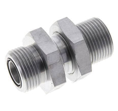 Raccord à cloison en acier galvanisé UN 1-3/16''-12 mâle ORFS 400 Bar - Hydraulique
