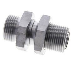 Raccord à cloison en acier galvanisé UN 1-3/16''-12 mâle ORFS 400 Bar - Hydraulique