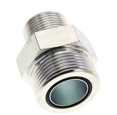 UN 1-7/16''-12 x 3/4'' NPT Embout double en acier zingué ORFS 400 Bar - Hydraulique