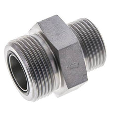UN 1-7/16''-12 x UN 1-3/16''-12 Zinc plated Steel Double Nipple ORFS 400 Bar - Hydraulic